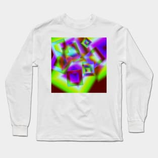 yellow blue pink purple abstract texture Long Sleeve T-Shirt